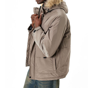 Veste d'hiver pour homme de haute qualité, parka respirante avec une longueur longue et une décoration en fourrure, parka chaude et confortable - Product Image 3