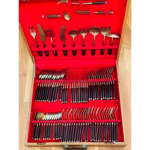 Juego de Cubiertos Metálicos Vintage, Resistentes, de Acero Inoxidable, Forjados a Mano, Reutilizables, Cuchillo, Tenedor y Cuchara, para Bodas, Precio Bajo, India - Product Image 6