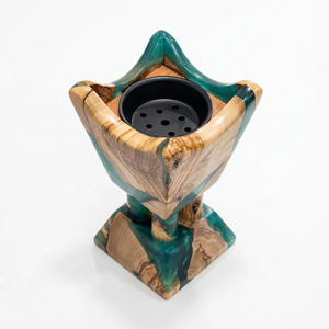 Brûleur d'encens en bois fait main, décoration en résine de pin, diffuseur aromatique, utilisation toute saison - Product Image 1