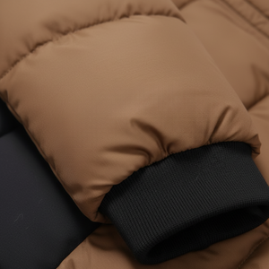 Men's Hooded Puffer Jacket Solid Color Windproof Thick Polyester Casual Zipper Closure Regular Length <b>Winter</b> <b>Coat</b> - Product Image 6