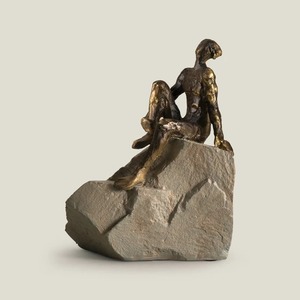 Escultura de Aluminio Brillante, Estatua Metálica Decorativa Pulida para Decoración Elegante del Hogar, Hotel u Oficina - Product Image 1