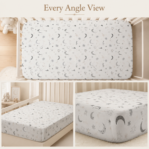 Organic Cotton <b>Crib</b> Fitted <b>Sheet</b> | GOTS Certified Custom Floral Printed Waterproof 200TC Unisex Baby Bedding OEM Wholesale - Product Image 4