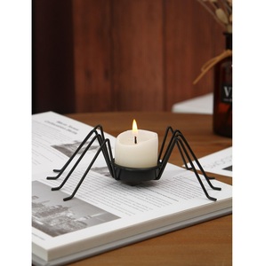 Minimalist Pink Metal Candle Stand with Geometric Base for Home Decoration - Product Image 6