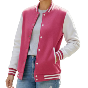 Dernières tendances streetwear, vestes varsity confortables pour femmes, prix bas, veste varsity femme avec logo personnalisé - Product Image 5