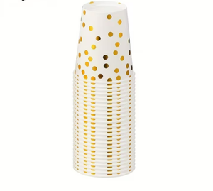 Gobelets à café et à thé en papier blanc jetables à paroi simple pour boissons chaudes et froides de 9 oz, 10 oz, 12 oz, 16 oz, 22 oz - Product Image 1