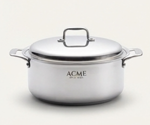 Casserole ronde en acier inoxydable de qualité supérieure, design élégant, durable et minimaliste, parfaite pour cuisiner et servir des repas chauds - Product Image 3