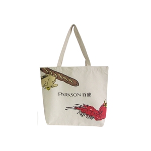 Sac de plage en toile réutilisable écologique de style simple avec poignées, imprimé animal, logo brodé, capacité 20L, fermeture éclair - Product Image 4