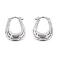 Boucles d'oreilles créoles chic en argent 925 pour femme, bijoux bohèmes contemporains pour mariage, anniversaire, fête et mode décontractée
