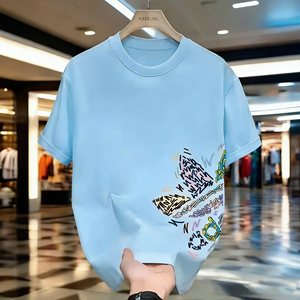เสื้อยืดคอตตอนทรงปกติ คอกลม พิมพ์ลายแบบรีดร้อน ทอผ้ารักษ์โลก สินค้าขายดีสุดฮิตปี 2026 แฟชั่นทันสมัย ใส่ได้ทั้งชายและหญิง - Product Image 2
