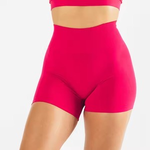 <b>Women's</b> High <b>Waist</b> Sporty Booty <b>Shorts</b> Solid Blue Knitted Spandex Polyester Breathable Skinny Fit <b>Elastic</b> <b>Waist</b> - Product Image 5