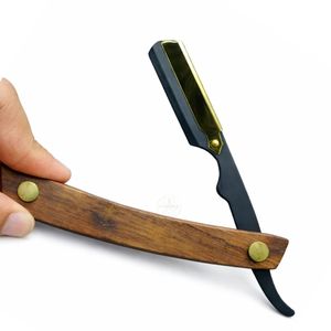 Rasoirs droits de barbier à manche en bois - Product Image 2