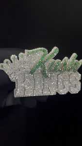 Colgante Personalizado con Inicial de Nombre, Plata de Ley 925, Moissanita de Lujo, Estilo Hip Hop, Chapado en Rodio/Oro de Dos Tonos - Product Image 2