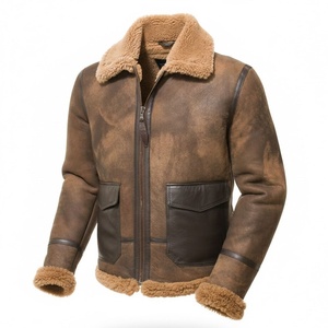 Brand New Sheepskin Men's Quilted Jacket with 100% Genuine Leather Breathable Luxury Quality OEM Service From Shearling Jacket - Product Image 1