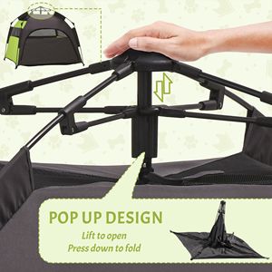 Tenda Portatile Pop-Up per Cani di Taglia Extra Large, Verde con Borsa per il Trasporto, per Spiaggia, Giardino o Campeggio Domestico - Product Image 4