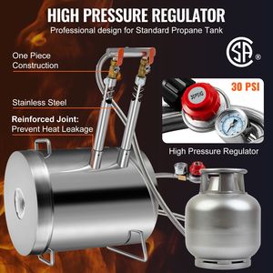 Horno de Fusión de Propano de Gran Capacidad 12KG, Kit de Acero Inoxidable con Crisol para Forja, Horno de Metalurgia Doméstica - Product Image 6