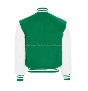 New Varsity College Letterman Jacket Personalizar logo Bordado Body Sleeves High School Varsity Jacket - Product Image 5