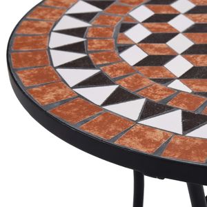 23.6 \ "tavolo da bistrot a mosaico in ceramica marrone - Product Image 4