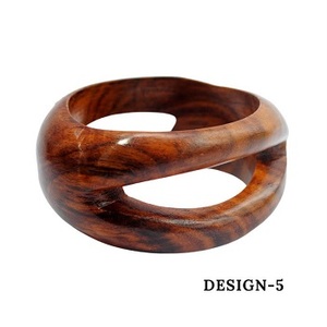 Brazaletes de Madera Duraderos INDIA de f s International con Acabado de Metales Premium, Diseño Moderno y Robusto, Estilo Religioso, para Acción de Gracias - Product Image 3