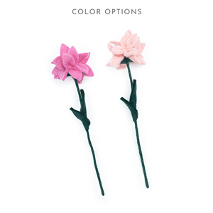 Fleurs de lotus en feutre faites à la main, style naturel, respectueuses de l'environnement, en laine, pour le printemps, en vrac, fleurs artificielles, décoration de la maison, cadeau DIY - Product Image 2