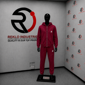 Maroon Tracksuit Men Custom Logo <b>Full</b> <b>Zip</b> <b>Hoodie</b> Jogger Pants Set Streetwear Fashion Sportswear Casual Gym Training Wholesale - Product Image 3