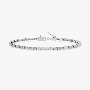 Hip Hop Bling Jewelry Silver rose Gold Diamond <b>Bracelet</b> Moissanite Round <b>Bracelets</b> for women - Product Image 1