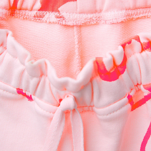 Conjunto de 2 piezas con estampado de lazo rosa para niñas, camiseta de manga corta y pantalones cortos, traje de verano, ropa informal de algodón con cuello redondo - Product Image 4