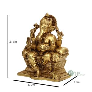 Estatua Grande de Latón del Señor |   Artesanía Metálica Hecha a Mano, Arte Pop Moderno, Ecológico y Duradero, Figura de Dios Hindú para Mesa, Hogar o Templo, Ideal para Cumpleaños - Product Image 4