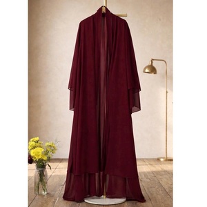 Hiyab Islámico para Mujeres Musulmanas, Jilbab Árabe de Manga Larga, Niqab, Burka, Abaya, Nuevo Estilo Étnico, Vestido Maxi de Chifón para Adultos - Product Image 1
