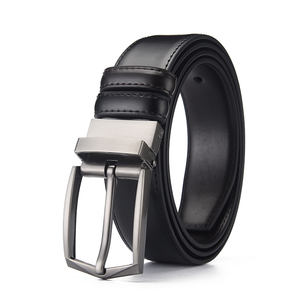 Ceinture tactique réversible classique pour homme avec boucle en cuivre, en cuir de vachette écologique - Product Image 3