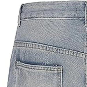 Shorts Bermuda en jean déchiré tissé taille haute pour homme avec strass, séchage rapide, fermeture boutonnée, style streetwear décontracté - Product Image 3
