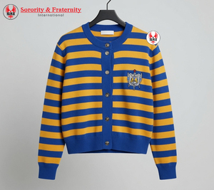Custom Greek Sigma Gamma Rho Sorority Clothing Women's Acrylic Knitted Embroidered <b>Cardigan</b> <b>Sweater</b> College Paraphernalia - Product Image 5