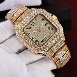 Montre en quartz Moissanite Diamond Royal Glow pour homme, montre-bracelet élégante de qualité supérieure, montre-bracelet de luxe au style diamanté - Product Image 5