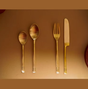 Juego de cubiertos de latón para el hogar y la boda Cubiertos Cuchara Tenedor de acero espejado Cuchillo a precios asequibles - Product Image 1
