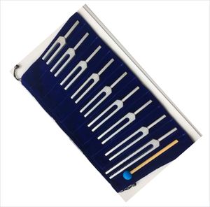 New Arrival Stainless Steel Weighted Medical Chakra Tuning Forks Manual CE Certified with Wooden Box Reusable - Product Image 1