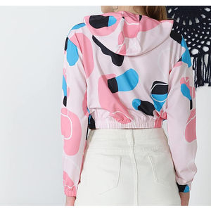 Women Hooded Short <b>Long</b> <b>Sleeve</b> Solid Knitted 100% Cotton Sweatshirt Pink Blue <b>Black</b> Casual Winter Autumn Spring Wear - Product Image 4