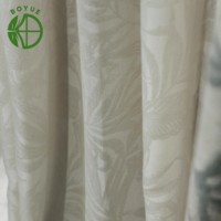 Rideaux de luxe blancs transparents froissés 65% polyester 35% coton largeur personnalisable rideaux de fenêtre modernes pour salon toutes saisons