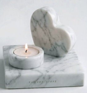Handcrafted Marble Heart Tealight <b>Candle</b> Holder <b>Memorial</b> Craft Decorative Stone Votive for Home Decor Wedding Gift Wholesale - Product Image 3