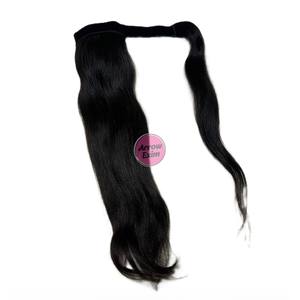 Extensions de cheveux naturels bouclés et lisses, queue de cheval en cheveux humains de qualité supérieure pour femmes, noir naturel, 10-32 pouces, 98g/100g - Product Image 5