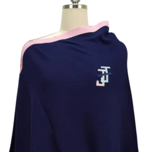 Navy Pink Poncho Shawl Women Pearl Button Accent Soft <b>Wrap</b> Cape Elegant Casual Fashion Outerwear Accessory - Product Image 5