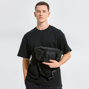The PLAYER'S POINT Khaki 600D Polyester Fanny Pack Zipper Closure Unisex Waist Bag Multiple Pockets <b>Large</b> Capacity for Daily Use - Product Image 4