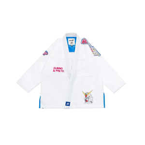 Kimono de Jiu-Jitsu Brésilien en Coton Blanc 450 GSM avec Sac de Transport, Tissage Perlé, Léger, pour Compétition et Entraînement, Personnalisable OEM - Product Image 1
