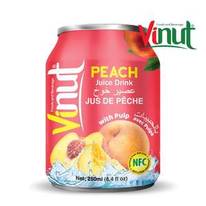330ml Peach Juice Drink Original Taste OEM Private Label Canned <b>Beverage</b> by Vietnam Manufacturer New Design - Product Image 3