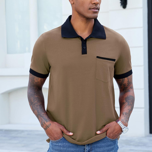 Chemises polo pour hommes, tissu doux au toucher, finition premium, polo élégant pour hommes, vêtements de soirée haut de gamme, tenues de mode masculine. - Product Image 4