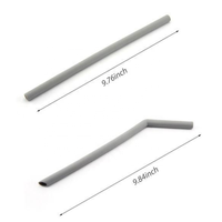 Paille en silicone flexible facile à nettoyer avec différentes tailles personnalisées sur demande avec les services d'usine