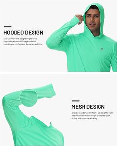 Camiseta Casual de Manga Larga con Capucha para Hombre, Color Verde, de Secado Rápido, Corte Regular, Color Sólido, Tejido de Poliéster, para Verano - Product Image 2