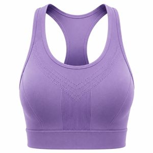 Women's Navy <b>Blue</b> Racerback Sports <b>Bra</b> High Support Lightweight Seamless Breathable Mesh Panels Eco-Friendly Quick Dry Front - Product Image 2