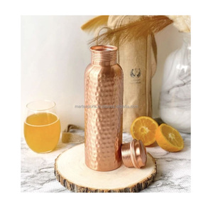 Handcrafted Eco-Friendly <b>Copper</b> <b>Bottle</b> for Unisex Use Boiling Water Applicable Healthy Living & Daily Hydration - Product Image 1