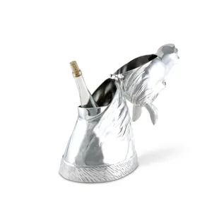 Seau à glace en acier inoxydable poli miroir, fait main, de qualité supérieure, pour la décoration de mariage, les tables de luxe, le service de boissons et les banquets - Product Image 1