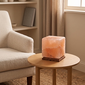 Lámpara de Sal Natural Cuadrada Tallada a Mano, Luz de Cristal de Sal del Himalaya para Decoración de Dormitorio, Hogar u Oficina - Product Image 5