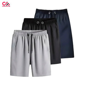 Pantalones Cortos Deportivos de Color Sólido para Hombre Care Master, de Secado Rápido, Cintura Elástica, Tejido de Poliéster, Diseño de Cintura Media - Product Image 4